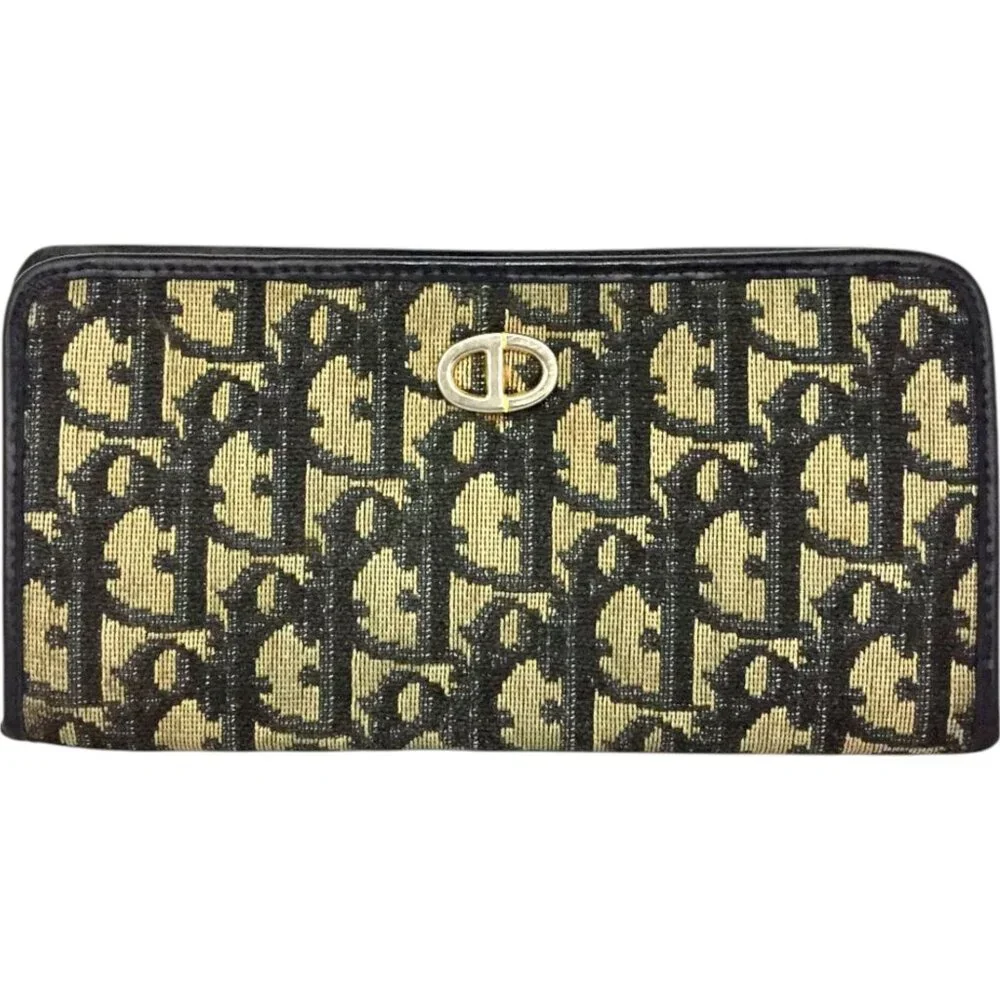 202164BU (L1) Christian Dior Wallet Long Brown PVC